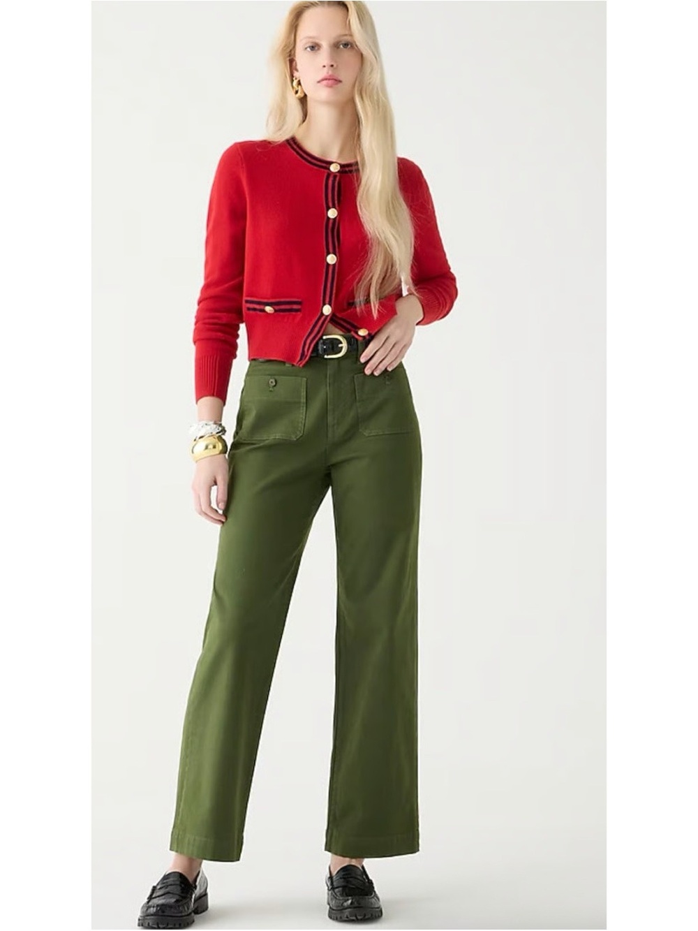 J Crew Sailor Slim Wide-leg Chino Pant